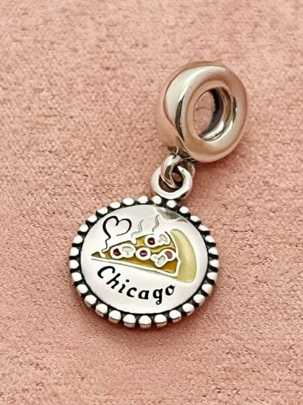 Pandora Chicago Pizza Charm